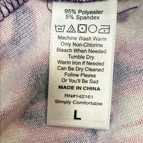 LuLaRoe Eliza Long Sleeve Hooded Top | Tie Dye | Size L - Picture 6 of 7